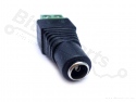 Power jack plug Female DC 2,1x5,5mm with block terminal connection